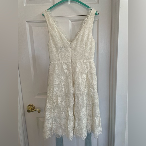 BHLDN & Anthropologie Beautiful ivory eyelash lace dress. - Picture 7 of 10